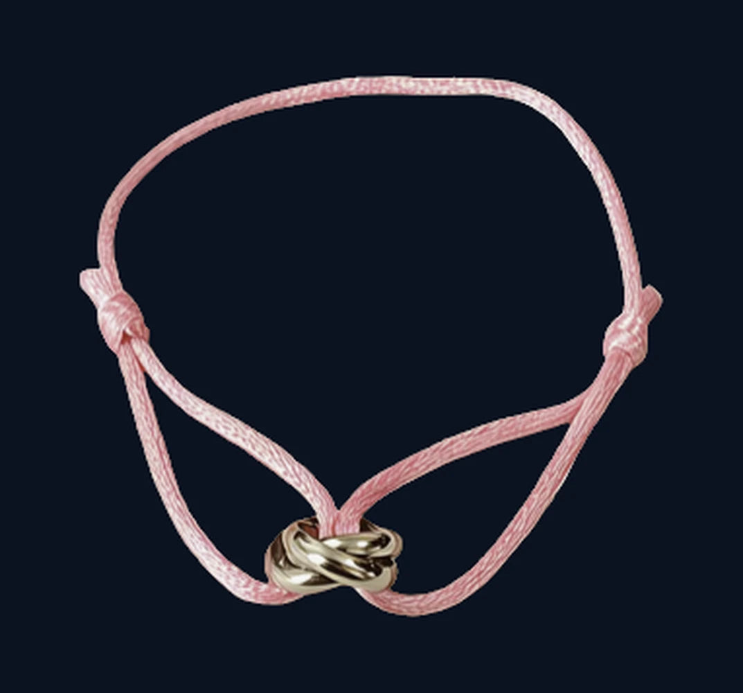 Bracelet Trinité — Rosé mit Silber-Ring